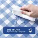 Romanstile Rectangle Vinyl Tablecloth, 100% Waterproof Buffalo Gingham Plastic Table Cloth, Heavy Duty Wipeable Checkered Table Covers for Outdoor, Camping, Picnic, Patio - 54 x 78, Light Blue