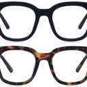 ANDWOOD Blue Light Blocking Glasses Women Computer Screen Oversized Bluelight Blocker for Big Heads Anti Eye Strain