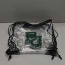Small Clear Bag, green logo, 4 pack