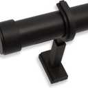 BlastHome Non-Adjustable Luxury Curtain Rods for Windows, 1  Rod Set, 3 1/2 foot Fixed Length, Brushed Dark Brown