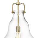 Innovations 494-1S-BB-G592-14 Transitional One Light Pendant from Haverhill Collection in Brass Finish,