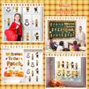 gisgfim 80Pcs Fall Scarecrow Cutouts Fall Thanksgiving Decorations Bulletin Board Personalized Scarecrow Chef Pumpkin Paper Cut-Out Classroom Decor for Autumn Harvest DIY Craft Photo Wall Favor Supply