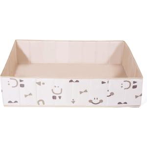 GOGOSO Baby Ball Pit for Toddlers Infant Kids Large Foldable Puppy Dogs Cats Pop Up Corner Ball-pit Big Collapsible Rectangle Soft Play Tent Indoor Outdoor (Balls no include) Beige Smile