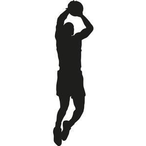 SP12493 Basketball Player Shooting Hoops Silhouette Cardboard Cutout Standee Standup