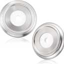 Enhon 2 Pack Metal Tub Spout Cover Ring, Bathroom Faucet Remodeling Wall Plate with Foam Gasket, 1-1/2 Inch ID and 3-5/8 Inch OD (Brushed Nickel)