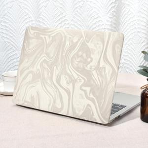 Seorsok Compatible with MacBook Air 13 Inch Case 2022 2021 2020 2019 2018 Release A1932 A2179 M1 A2337 Touch ID,Luxurious and Skin-Friendly Leather Plastic Hard Shell&Keyboard Cover,Khaki Wave