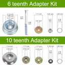 Dunhil 9" x 36 Teeth Carbide Tipped Blades & 9" x 20T Chainsaw Tooth Cutter,Round Chainsaw Tooth Brush Blades with 2 Set Adapter Kits for Weed Eater, Cutter, Trimmer