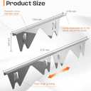 Stainless Steel Stove Gap Covers,Stove Gap Filler, Range Trim Kit, Stove Gap Guards, Heat Resistant and Easy to Clean, Easy retractable Length 13.8" to 27.5", Width 0.79",Silver(2PCS)