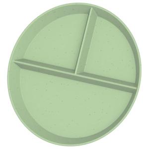 Pack Of 2 DINETHICS 9" Portion Control Plate - Divided Dinner Plate with Dividers for Adults & Kids - BPA Free, Wheat Straw & PP Construction, Modern Style, Microwave, Dishwasher & Freezer Safe, Mint Green