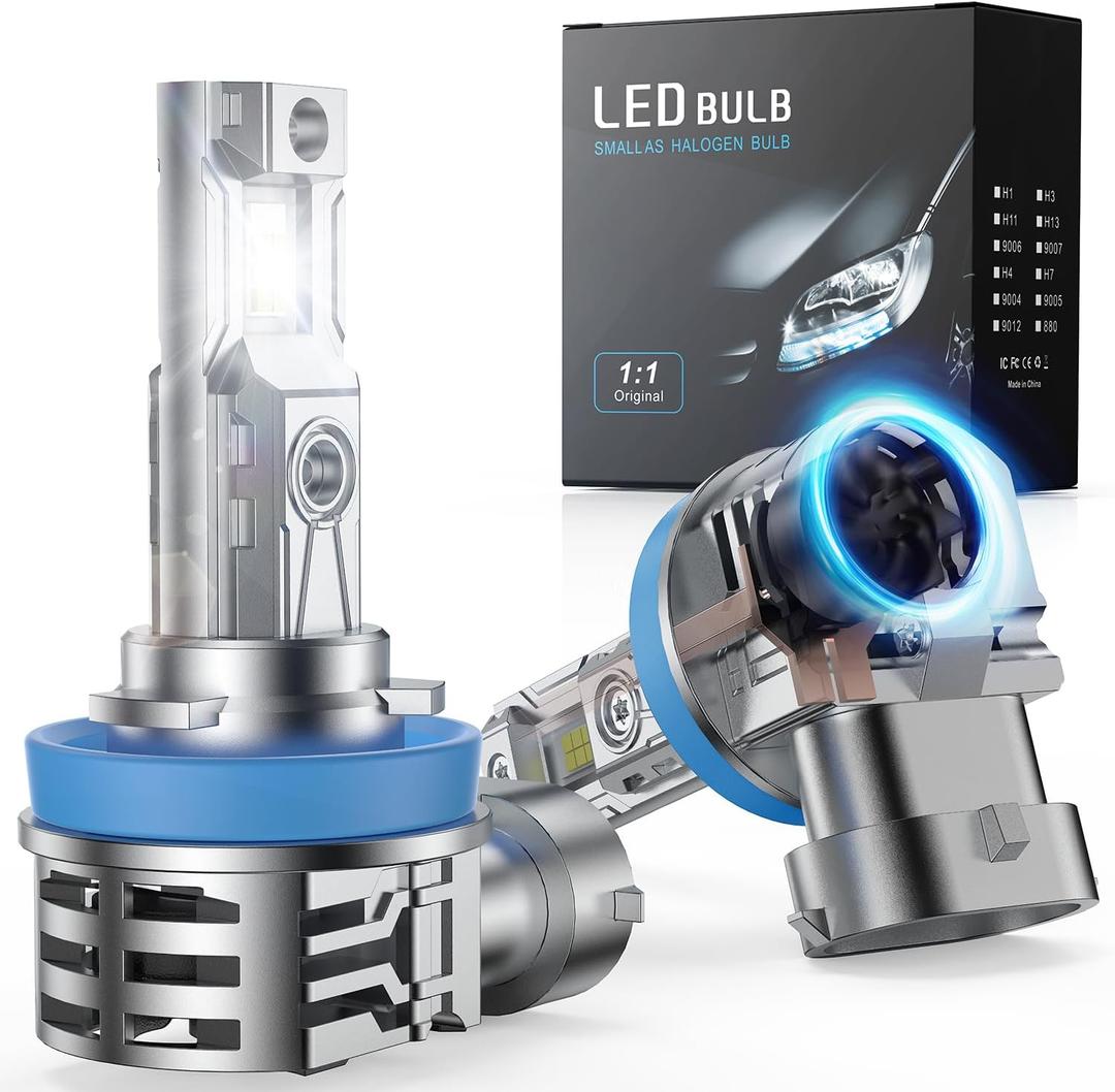 [2026 Upgrade] H 11 Led Bulbs [Latest & Brightest] 50000lm 800% Super Bright 1:1 Mini Size Fog Light Bulb, Noadapter Required, 6500k White, Pack Of 2