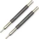 2-Piece Spring Loaded Center Punch Hammerless Single Ended Centering Center Punch, 3500 PSI Striking Force Hit Punch Tool for Metal Wood