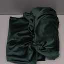 StangH Christmas Dark Green Velvet Curtains - Rod Pocket Short Kitchen Window Curtains 63-inch Length Room Darkening Green Blackout Drapes for Bedroom, W52 x L63, 2 Panels