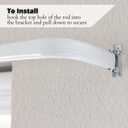 Yafa Home Fashion Heavy Duty Single Standard Adjustable Curtain Rod Hardware Included(White,48"-84")