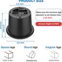 ANNKUT Round Bed Risers 2 inch Heavy DutyCircle Furniture Risers for Chair Table and Desk Legs Elevation, Bed Lifts Risers(Pack of 6 Riser,Black)