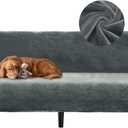 Armless Futon Cover Velvet Futon Slipcover Soft Stretch Couch Covers with No Arm Sofa Bed Cover with Non-Slip Thick Plush Furniture Protector Washable Couch Slipcovers for Living Room(Dark Grey)