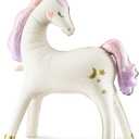 Giant Standing Unicorn Balloon PartyDeco 37.5x34 Inch, Stylish White Self-Standing Unicorn Foil Balloons 3D Rainbow Party Supplies Girl Birthday Baby Shower Decorations