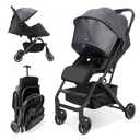 Lightweight Baby Stroller, Compact Travel Stroller with Retractable Foot Cover & Sleep Shade, One Hand Fold Stroller, Toddler Pushchair Adjustable Seat for Airplane 0-36 Months