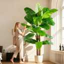 Tall Artificial Banana Tree Big Faux Tropical Bananas Trees Indoor Outdoor Realistic Floor Plant Large Fake Plants for House Home Living Room Office Front Porch Decor Outside Patio para decoracion