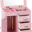 Children Jewelry Box For Girls Pink Princess Castle Girls Little Girl Birthday Christmas girl jewelry box