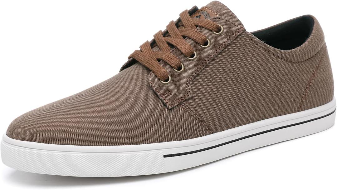 DECARSDZ Men's Fashion Dress Sneakers Comfortable Casual Skate Shoe Walking Oxford Shoes (12, Brown)