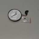 4 Inch Brass Outdoor Thermometer, Outside Decorative Thermometer for Patio, Window, Greenhouse, Garage, Brass Swivel Temperature Gauge with Humidity, Analog Temperature Gauge