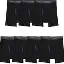 Fruit of the Loom Men's Coolzone Boxer Briefs, Moisture Wicking & Breathable, Assorted Color Multipacks (Large, Short Leg - 7 Pack - Black)