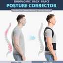 Fitsupport Back Brace Posture Corrector for Women and Men Back Lumbar Support Shoulder Posture Support for Improve Posture Provide and Back Pain Relief XLarge (Pack of 1) (Black)