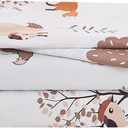 Yibeizi Woodland Forest Kids Sheets Set Twin, Fall Animal Print Bedsheets Camper Themed Microfiber Deep Pocket Bed Sheet & Pillowcase Sets 3 Pieces
