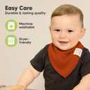 KeaBabies 8-Pack Organic Baby Bandana Bibs for Boys, Girls - Super Absorbent Triangle Baby Bibs for Drooling and Teething Infant, 100% Cotton Extra Soft for Newborn, Infant 0-36 Months (Hunter)