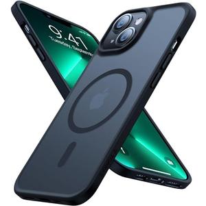 TORRAS Magnetic Shockproof for iPhone 15 Case iPhone 14 Case, 12FT Military Grade Drop Protection, Translucent Slim Protective Anti-Scratch, Black