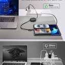 Multi Charging Cable, 2Pack 5 in 1 Retractable Lightning Charger Cable 60W USB C to USB C Fast Charging,Multiple USBC Cord Multi Car Charger for iPhone 17/16/15/14 Pro Max,iPad,Samsung S25 S24,Tablets (Grey)