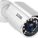 ZOSI 1080P HD 1920TVL Hybrid 4-in-1 TVI CVI AHD 960H CVBS CCTV Security Camera,80ft Night Vision,2MP Weatherproof Aluminum Metal Bullet Camera for 960H,720P,1080P,5MP,4K Analog Surveillance DVR-White