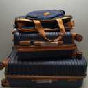 5 Piece Luggage Sets with Spinner Wheels and Tsa Lock, Hardshell ABS Suitcase Set, Lightweight Hardside Waterproof Travel Suitcases for Men Women, 20", 24", 28" DarkBlue