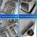 6 Pans Spice Rack Shelf 2 Row Stainless Steel Bar Garnish Serving
Salad Bar with Lids Spoons Countertop Inclined Holder Buffet Containers Set for Sauce Jam Fruits Ingredient Kitchen