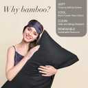 BEDELITE Body Pillow Cover, Rayon Made from Bamboo, Cooling Body Pillow Pillowcase for Hot Sleepers and Night Sweats, Breathable & Silky Soft Full Long Pillow Case Cover (Black, 20x54 Inches)
