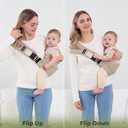 AUYEAZGO Toddler Sling Carrier - Premium Cotton, Expandable & Ergonomic, One Size Fits All, Ideal for 6-48 Months (11-44 lbs), Compact & Easy to Use, Dark Gray