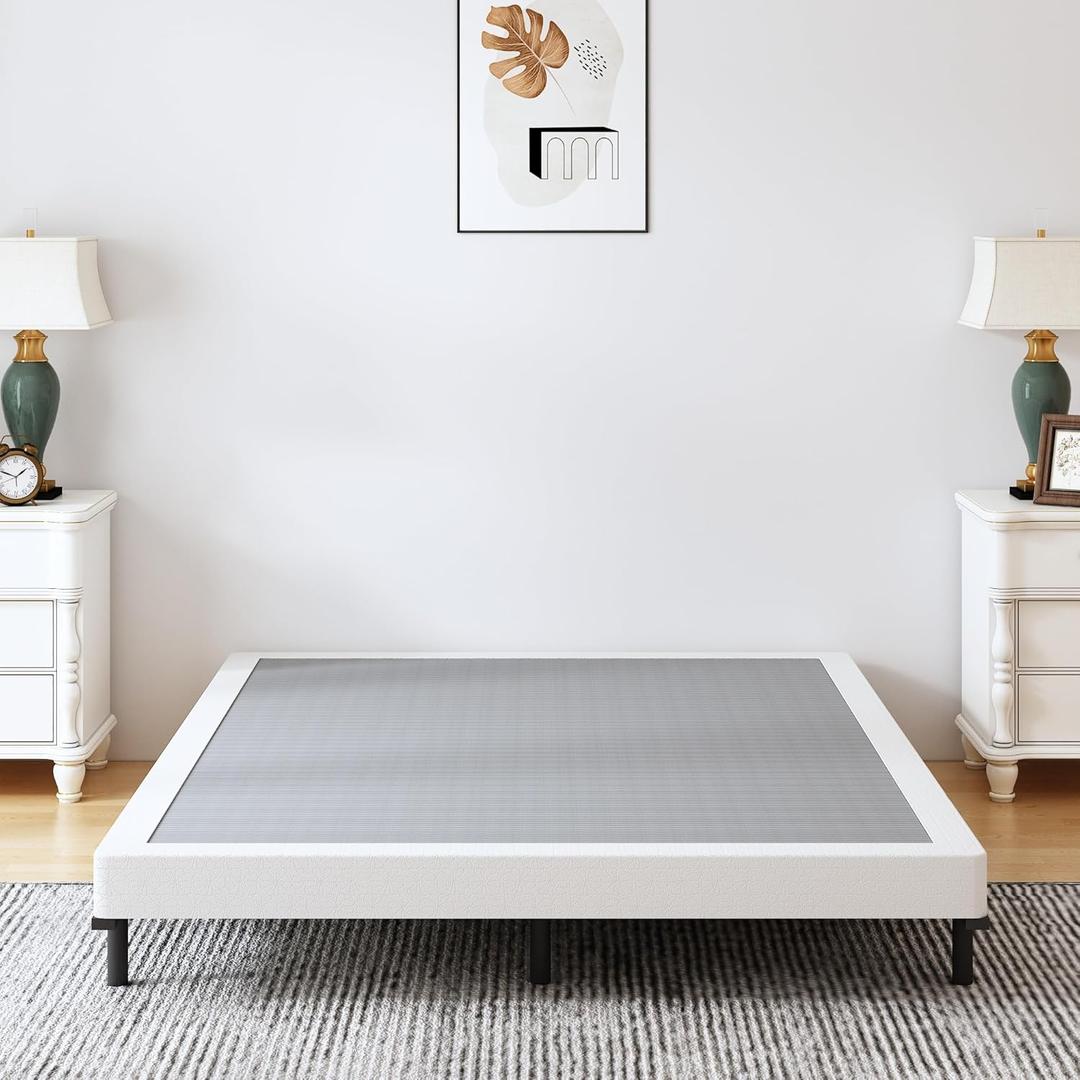 XINXINYAN Box Spring King 3 Inch, 3" King Size Box Spring Only, Heavy Duty Frame with Fabric Cover, Easy Assembly, Noise Free