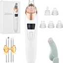 2026 Pore Vacuum, USB Rechargeable Blackhead Remover Vacuum, 3 Levels Adjustable Pore Vacuum Blackhead Remover, with 5 Suction Power, 6 Probes, Face Vacuum Pore Cleanser for Women & Men, White