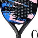 Padel Racket Carbon Fiber Surface with EVA Memory Flex Foam Core Lightweight Padel Racquet (blue)