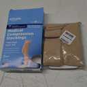 Amazon Basic Care Medical Compression Stockings, 20-30 mmHg Support, Women & Men Thigh Length Hose, Open Toe, Beige, X-Large (Previously NuVein)