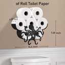 Octopus Toilet Paper Holder for Extra 8 Rolls, Funny Decorative Toilet Paper Storage Wall Mounted, Farmhouse Bathroom Animal Decor Accessoris Storage Cabinet (Graphite Black - Octopuses)