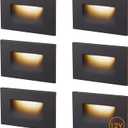 CLOUDY BAY 12V Low Voltage 3 Color Indoor and Outdoor LED Step Light,3000K/4000K/5000K Deck Lights,Stair Light,Oil Rubbed Bronze,Wet Location(Low Voltage Transformer is Required)