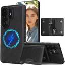 for Samsung Galaxy S26 Ultra Wallet Case Compatible with Magsafe, 2-in-1 Detachable Magnetic Card Holder PU Leather Kickstand Shockproof Cover with RFID Blocking for Galaxy S26 Ultra C1 Black