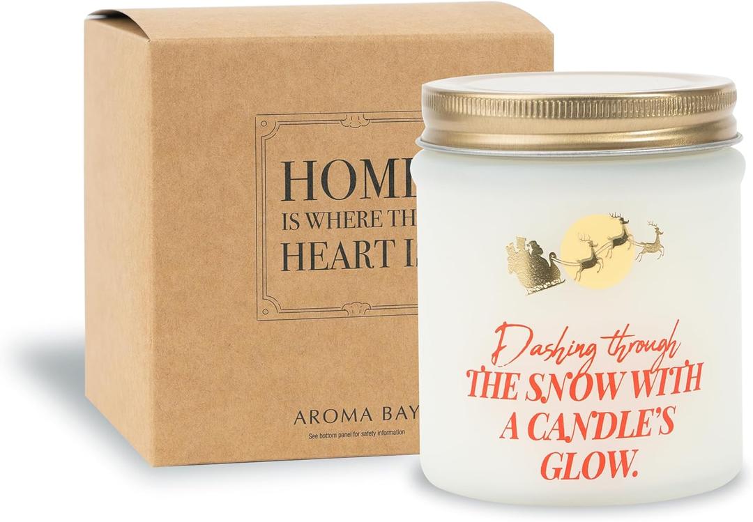 10 oz Holiday Cheer Scented Candles, Gift for Family, Gifts for Mom and Dad, Bestie BBF Gift 50 Hours Long-Lasting Burn Time