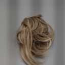 HMD Tousled Updo Messy Bun Hair Piece Hair Extension Ponytail With Elastic Rubber Band Updo Extensions Hairpiece Synthetic Hair Extensions Scrunchies Ponytail Hairpieces for Women (27T613(Honey Blonde Mix Bleach Blonde))