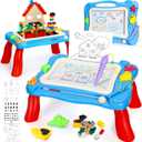 TOY Life Magnetic Drawing Board for Toddlers 1-3 Magnetic Doodle Board for Toddlers Drawing Table for Kids with Toy Building Blocks Doodle Board for Toys for Kids Gifts for Toddler