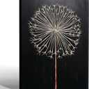 Framed Dandelion Plant Fun Wall Art Decor Canvas Print Poster Picture Modern Minimalist Artwork Bathroom Living Room Bedroom Office Gallery Decor 16x24 Inch Ready to Hang