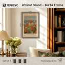 16x24 Picture Frame, Walnut Wood, 3 Pack, Wall for Photos