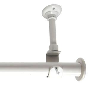 Room/Dividers/Now Adjustable Extra Long Curtain Rod - Ceiling Mounted Curtain Rod - 108-168" Window Bar for Ceiling or Wall - Sturdy and Stylish Solution for Windows and Room Dividers (White)