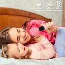 Mini Karaoke Machine for Kids Adults, Portable Bluetooth Speaker with 2 Wireless Microphones, Microphone Speaker Set with LED Disco Lights for Home Party, Birthday Gifts for Girls Boys Kid(Pink)